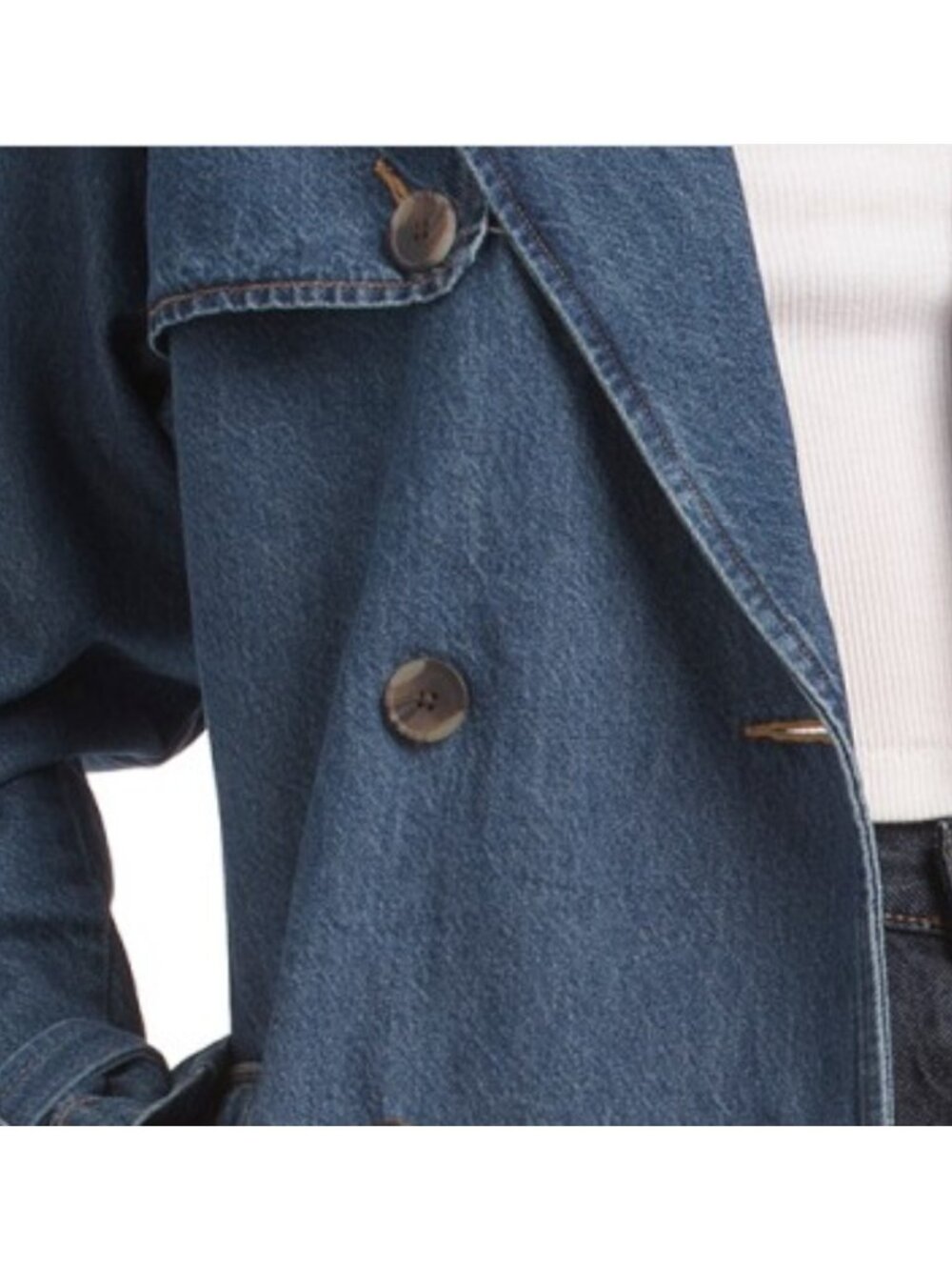 LEVIS Lets Get Lost Again Spade Trench Coat - Picture 3 of 3